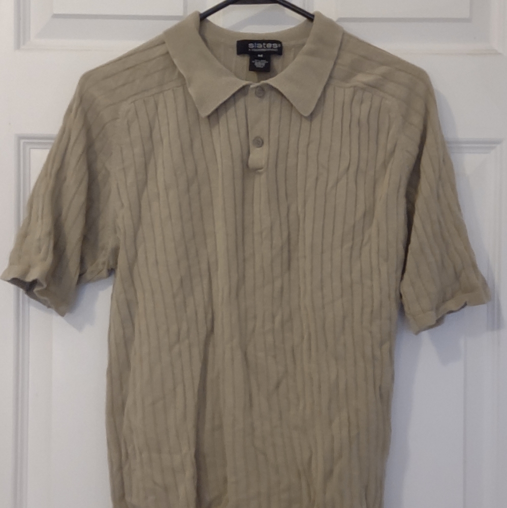 Slates Tan Collared Polo